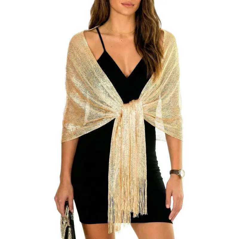 silver shawls and wraps for evening dresses - TikTok Shop