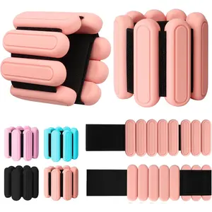 Adjustable Wrist & Ankle Weights Set of 2(1Lbs Each),   Wearable Weight Bracelets, Fits for Yoga, Pilates,  Gym Workout, Dance, Pool Exercises, Jogging, Cardio, Strength