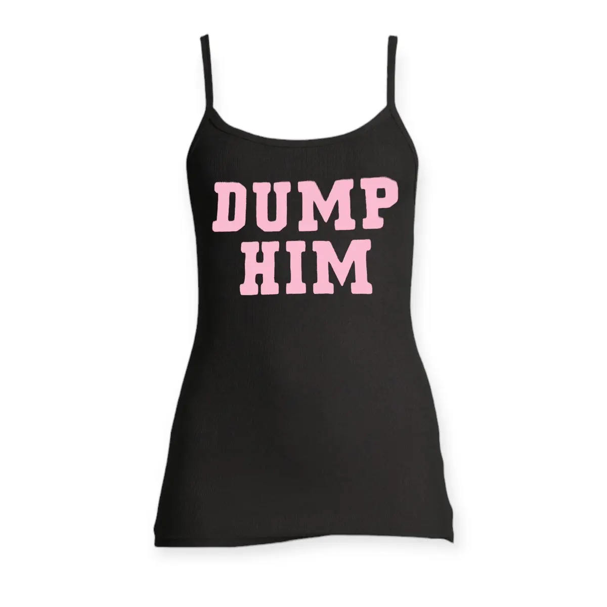 Dump him Y2k fitted ribbed cami