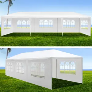 10'x30' Outdoor Party Wedding Tent Canopy Waterproof Camping Gazebo BBQ Shelter Pavilion Heavy Duty, 8 Removable Sidewalls