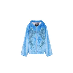 TCH - Blue, Fur Coat, Wings, Rhinestones, Unisex