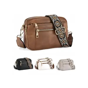 Quilted Crossbody Bags for Women Vegan Leather Purses Small Shoulder Handbags with Wide Strap Stylish Versatile Bag