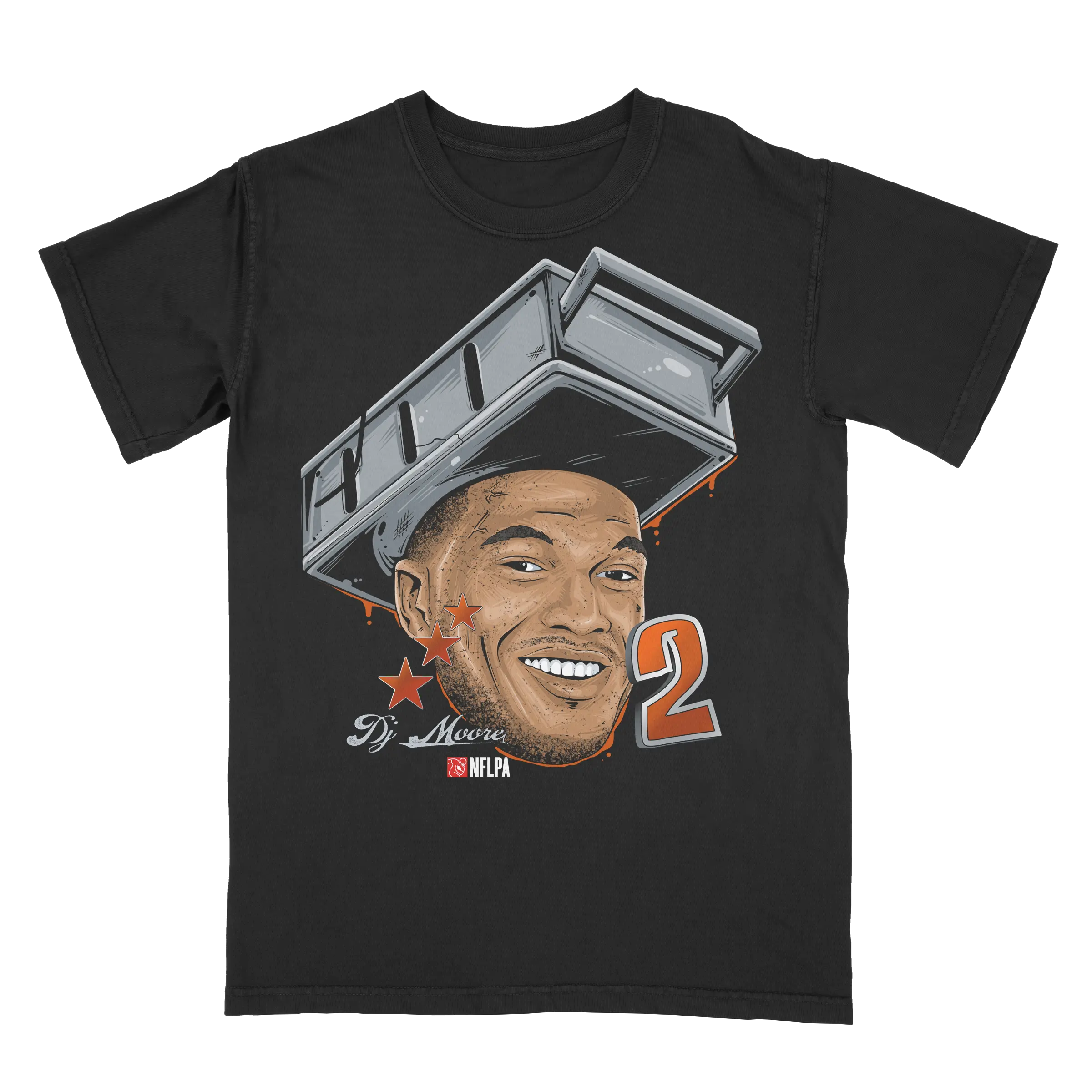 DJ Moore Fat Head Limited Edition NFL Player Graphic T-Shirt