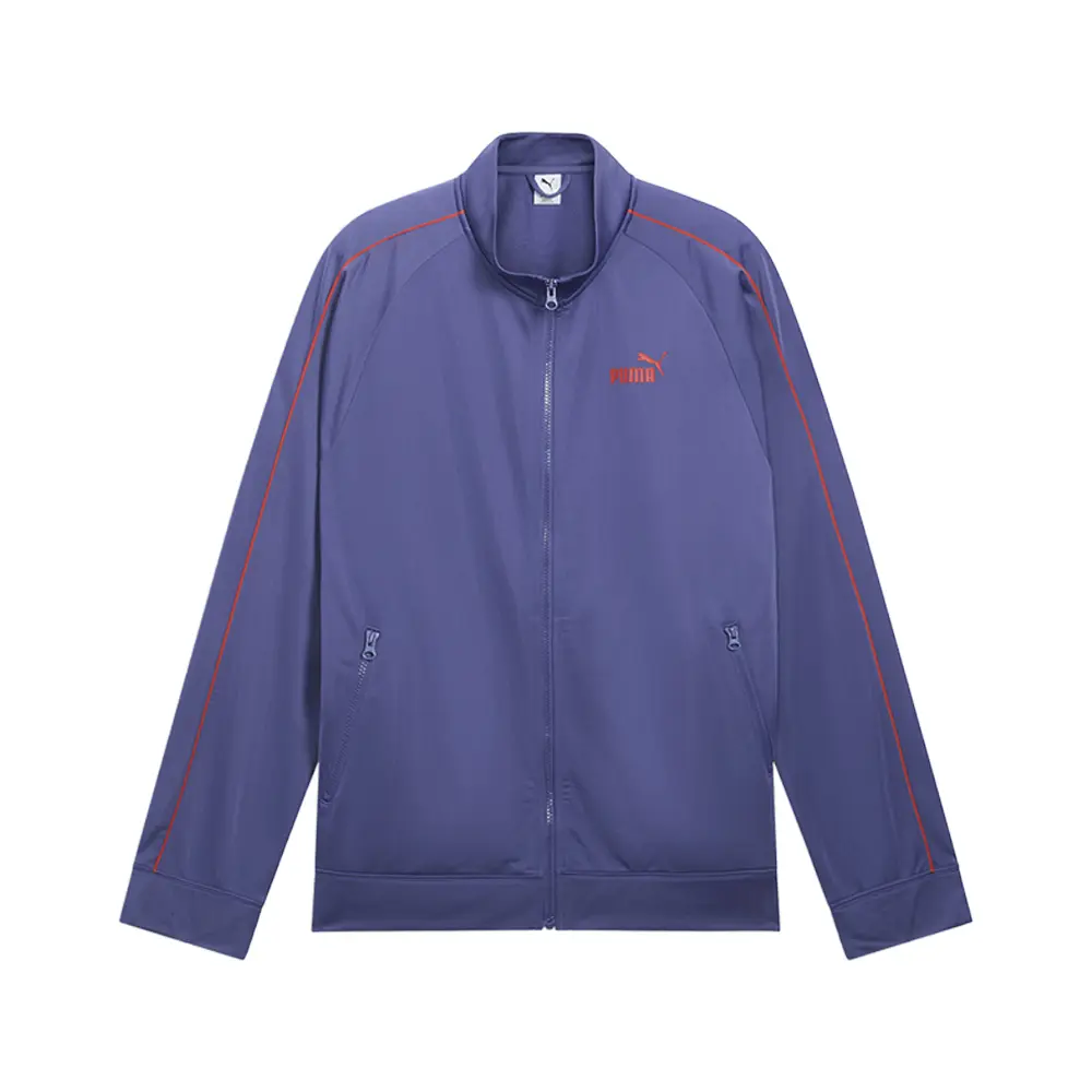 PUMA Mens Essential Piped Tricot Jacket Athletic Outerwear Casual - Blue