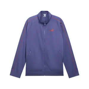 PUMA Mens Essential Piped Tricot Jacket Athletic Outerwear Casual - Blue