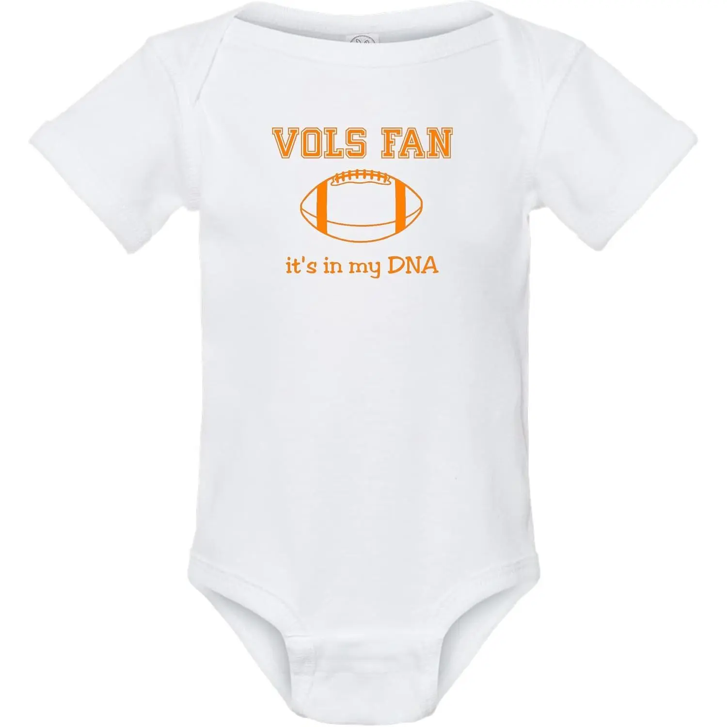 Curiositees Vols Fan it's in my DNA Baby Football Clothes Jersey Bodysuit Outfit - White