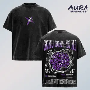 [COLLECTION] Devil Fruit One Piecee Washed Tee  Anime  Graphic Shirt  Mera Mera no Mi, Gomu Gomu no Mi, Ope Ope no Mi  Vintage Manga Streetwear  Shonen Otaku Core T-Shirt  Heavyweight Cotton, one piece merch
