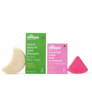 Ethique Scalp Health Shampoo & Everyday Conditioner Bar Set - For Dry, Flakey, & Itchy Scalps