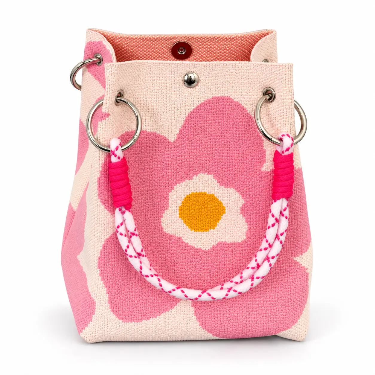 Mini Boho Woven Polyester Bucket Bag, Small Soft Casual Bag, Handmade Knitted Crochet Bag, handbags, Lightweight Summer Beach Vacation Bag, Stylish Bohemian Handbag for Travel, Daily Use and Holiday Outfit 4.6* (1268)