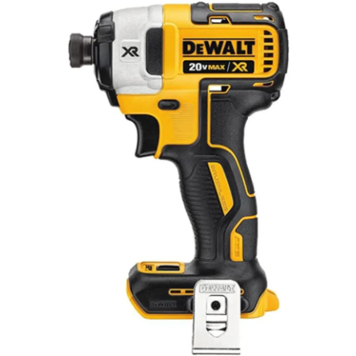Dewalt DCF887B 20V Bare Brushless Motor Impact Drill - Lithium Drill, Cordless Portable, Compact Design, 3250 RPM, 1-Handed Loading 0.25-Inch Hex Chuck, LED Lights, Fits Tight Areas, Black & Yellow