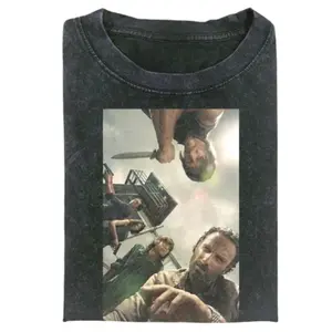 The Walk1ng Dead Movie Shirt, R1ck Gr1mes Survival Scene Graphic Tee, Vintage Movie Shirt, TV Series Fan Tee, Gift for Men, Gift for Women, Crew Neck T-shirt, Trending T-shirt
