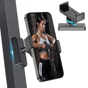 Gym Magnetic Phone Holder, 360 Rotatable Portable Strong Magnet Mount for Workout Videos, Fits iPhone 17/16/15/14/13 & Android Phones, Must-Have Fitness Accessory, Perfect Gift for Men & Women