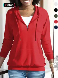 Women's Knitted Hooded Zip Top Sweatshirt Fitted Long Sleeve Casual Fashion Long Hoodie with Zip