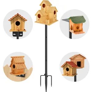 80" Adjustable Heavy Duty Bird Feeder Pole Set  1 - 2 Pack | Rustproof Metal Bird House Pole for Outdoor Garden