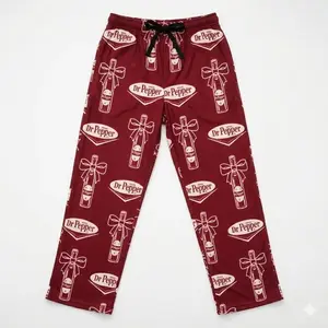 Dr Pepper Pajama Pants for Men Women, Retro Soda Logo Sleep Pants, Soft Comfortable Loose Fit Loungewear Bottoms, All Season Casual Sleepwear, Unisex