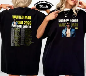 B3ns0n Wanted Man Tour 2026 Vintage Shirt