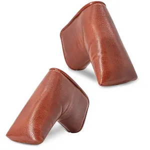 Premium Simulated PU Solid Color & Crossbones Golf Putter Cover, Soft Lining, Durable Closure, Ideal Golf Club Accessory for Men & Women