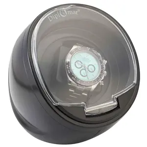 Diplomat Economy Watch Winder – Black with High-Gloss Accents