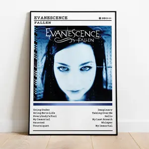 Evanescence Poster Print | Fallen Album Poster | Music Poster | Album Cover Wall Decor | Music Gift | Room Decor