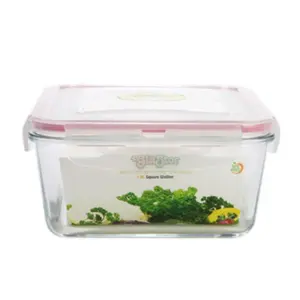 212 MAIN Tribest GLS10 Glastor Airtight 34oz Square Tempered Glass Kitchen Food Storage Container with Silicone Seal & Plastic-Lined Lid, Lightweight, Oven-Safe, Alternative for Dog & Cat Feeding Supplies