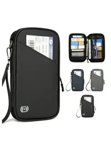Portable Passport Storage Bag, Multi-functional Large Capacity Card Bag, Card Organizer for Travel, Business Trip