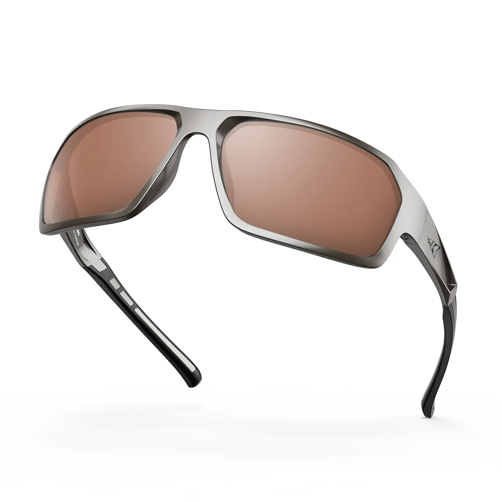 Clear silver frame , Brown Mirror