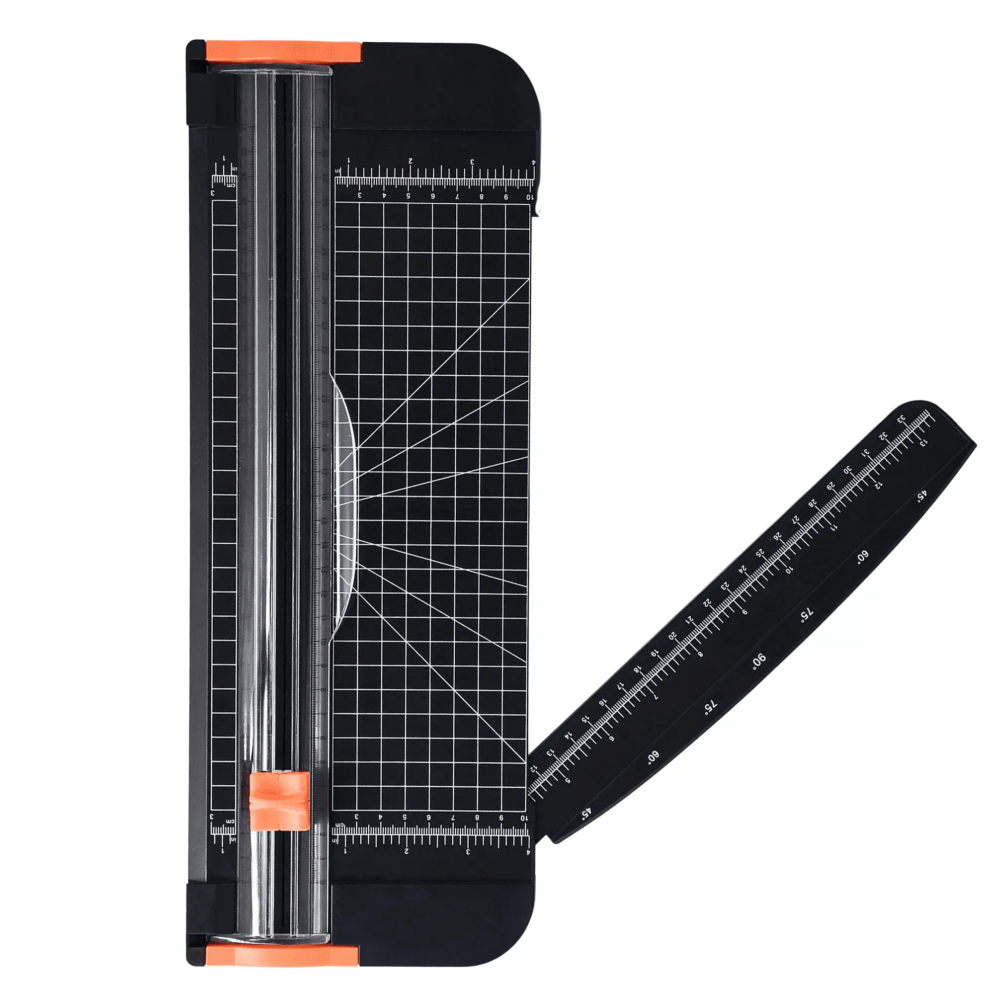 12 in Portable Sliding Paper Trimmer with Safety Blade Guard, Office Stationery for Photos, Cardstock Craft Projects