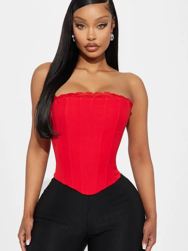 Women's Kiss Me All Day Boned Corset Tank Top - Non-Stretch, Lined