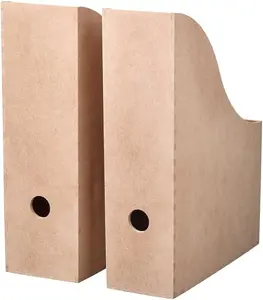 IKEA KNUFF Magazine File Set of 4 – Wooden Birch Plywood Document Organizer for Files, Magazines & Office Desk Storage