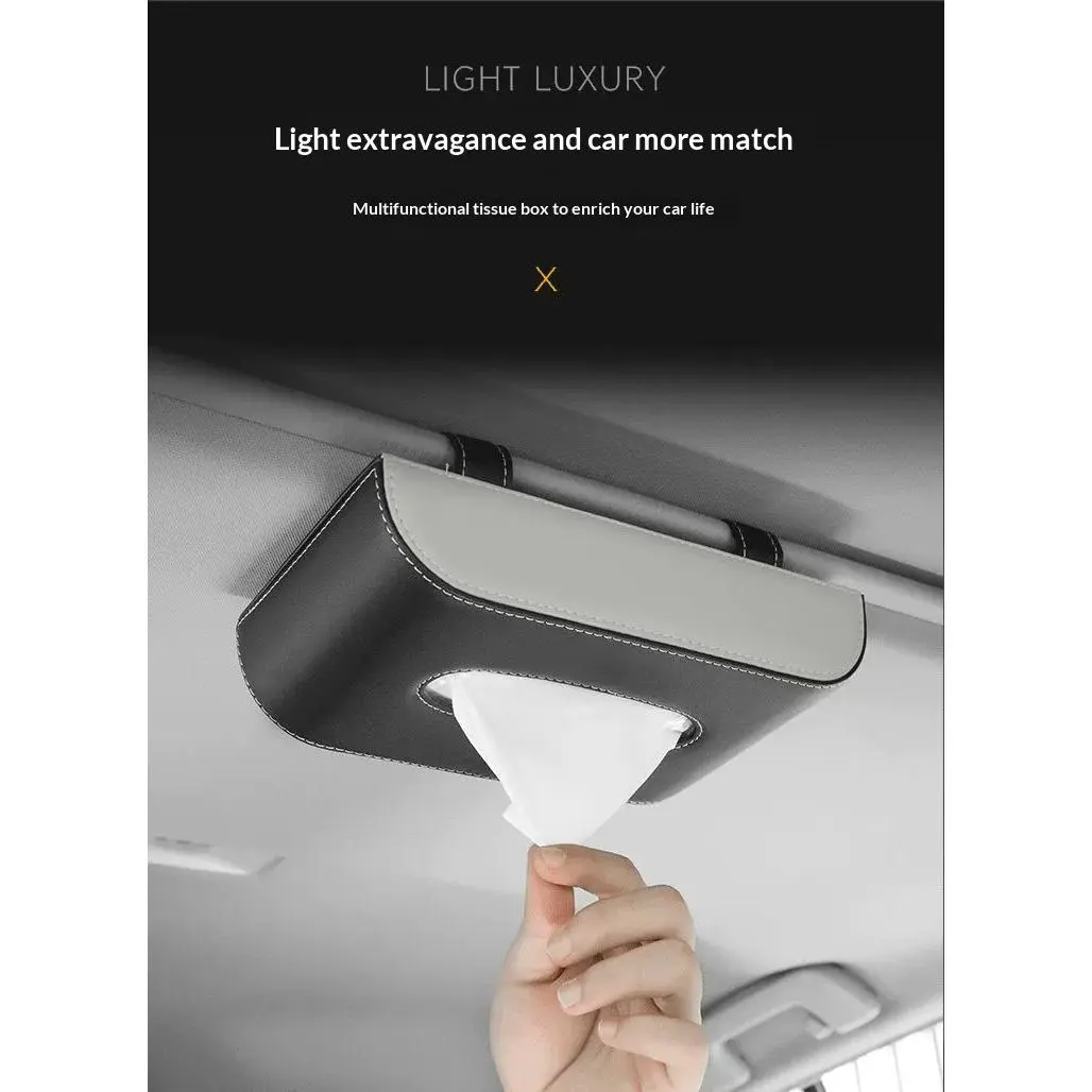 Car tissue box, in-car tissue dispenser, napkin box, car sun visor tissue box, car accessories