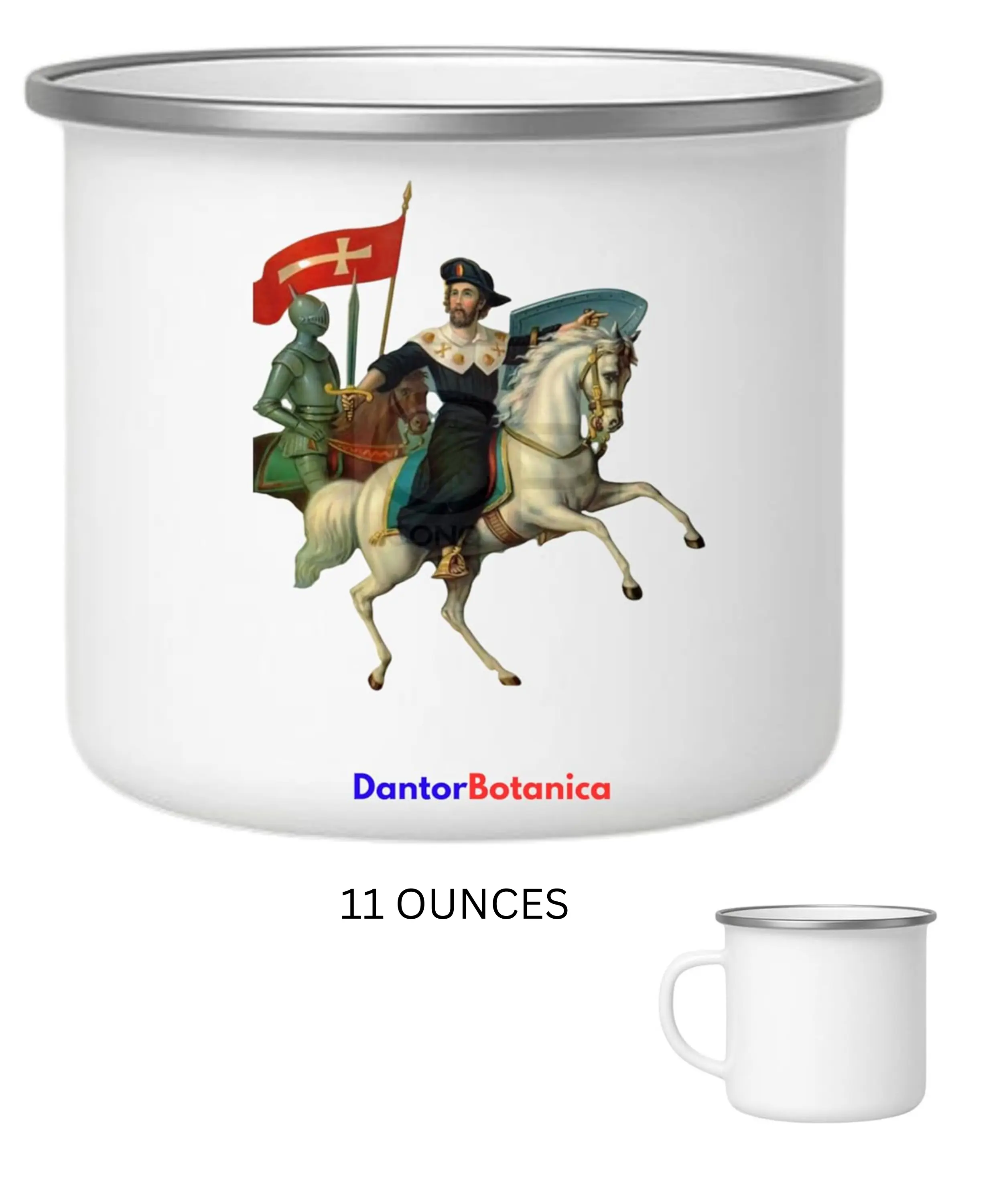 VEVE KODE LWA OGOU FERAY Kode loa Veve Hoodoo Vodou Voodoo hougan Manbo Wican Altar White Enamel Mug 11 OZ with Silver Rim Camping Travel Coffee Metal Mug Can be used as a gift for Christmas Thanksgiving Mother's Day Father's Day