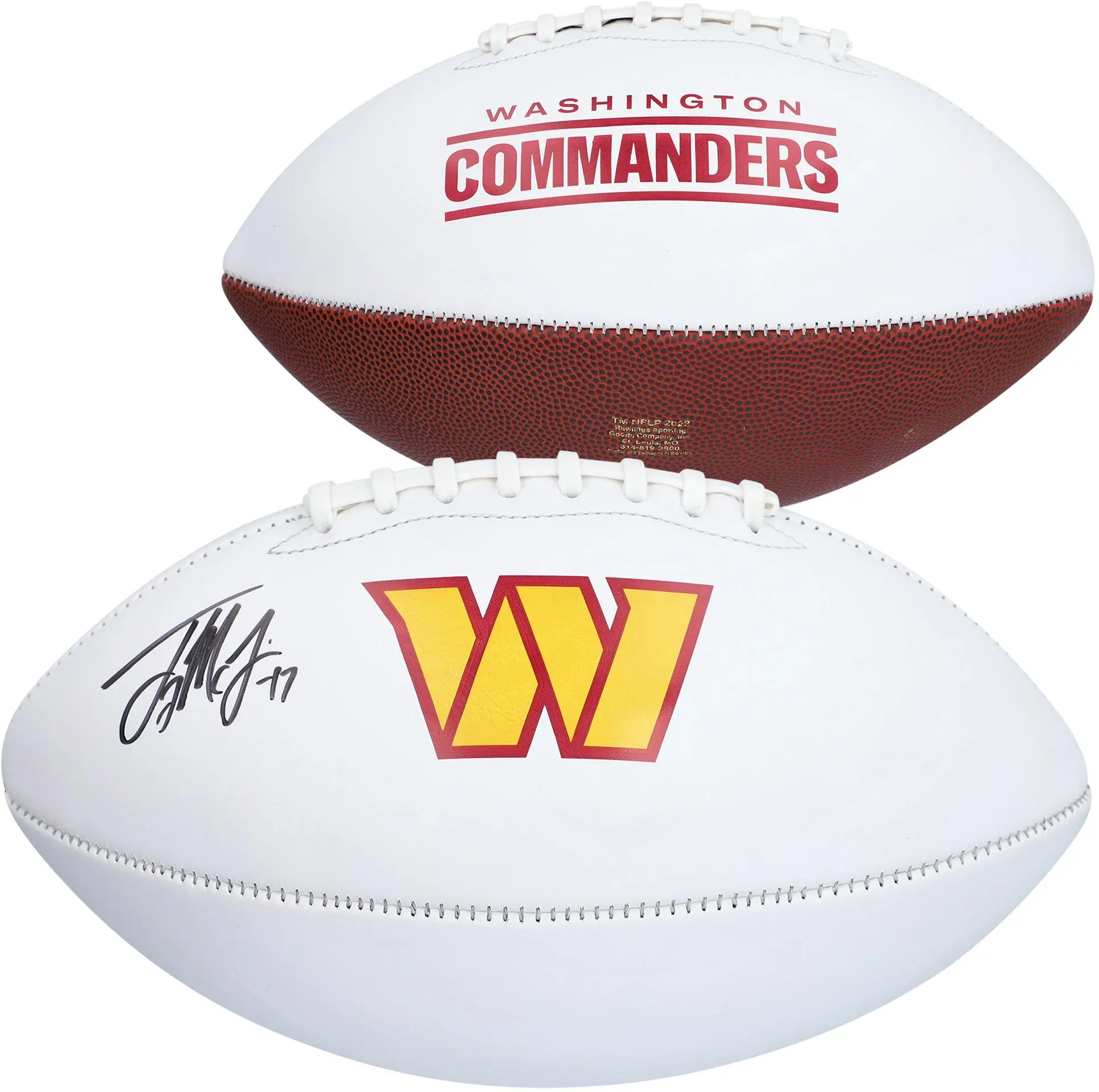 Terry McLaurin Washington Commanders Autographed White Panel Football - Fanatics Authentic Certified