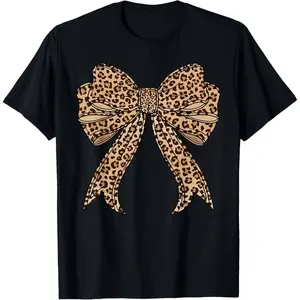 Dramatic Animal Print Statement Top - Show-Stopping Leopard Bow for Night Out & Bold Style,Casual daily wear suitable for both men and women. Sporty casual style. Suitable for all seasons.