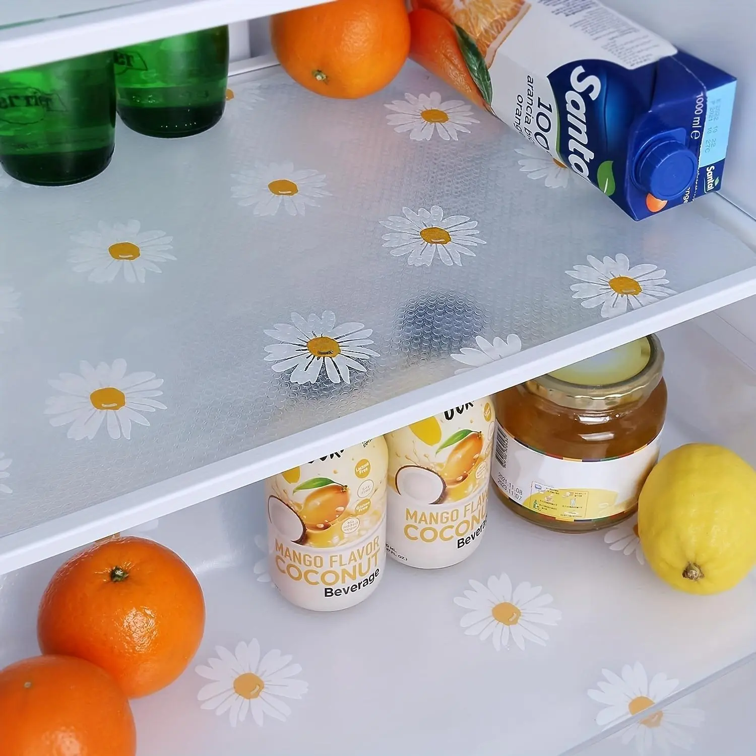 4 Pack Refrigerator Liners, Waterproof Washable Fridge Liner, 17.7"x11.8" Non-Slip Refrigerator Shelf Liner-BPA Free, for Fridge Glass Shelf, Cabinet, Drawer, Freezer Safe Kitchenware Home