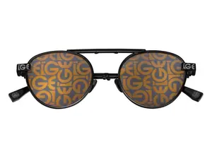 Black IGE Limited Edition Luxury Foldable Spectacles with Magnetic Chain – Designer Eyewear for Collectors & Fashion Enthusiasts