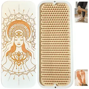Sadhu Board with Copper Nails, 0.39 Inches (10 mm), Nail Boards for Feet, Sadhu Nail Board, Yoga and Spiritual Gift, Acupuncture Board