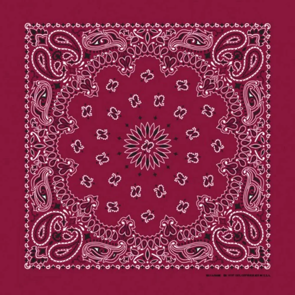 Made in the USA - Burgundy Paisley Bandana