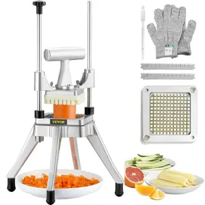 VEVOR Commercial Vegetable Fruit Chopper 1/4 Blade Heavy Duty Professional Food Dicer Kattex French Fry Cutter Onion Slicer Stainless Steel for Peppers Potato MushroomVEVOR Super Brand Day