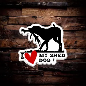 Shed Dog Antler Decal Hunting Sticker Vinyl