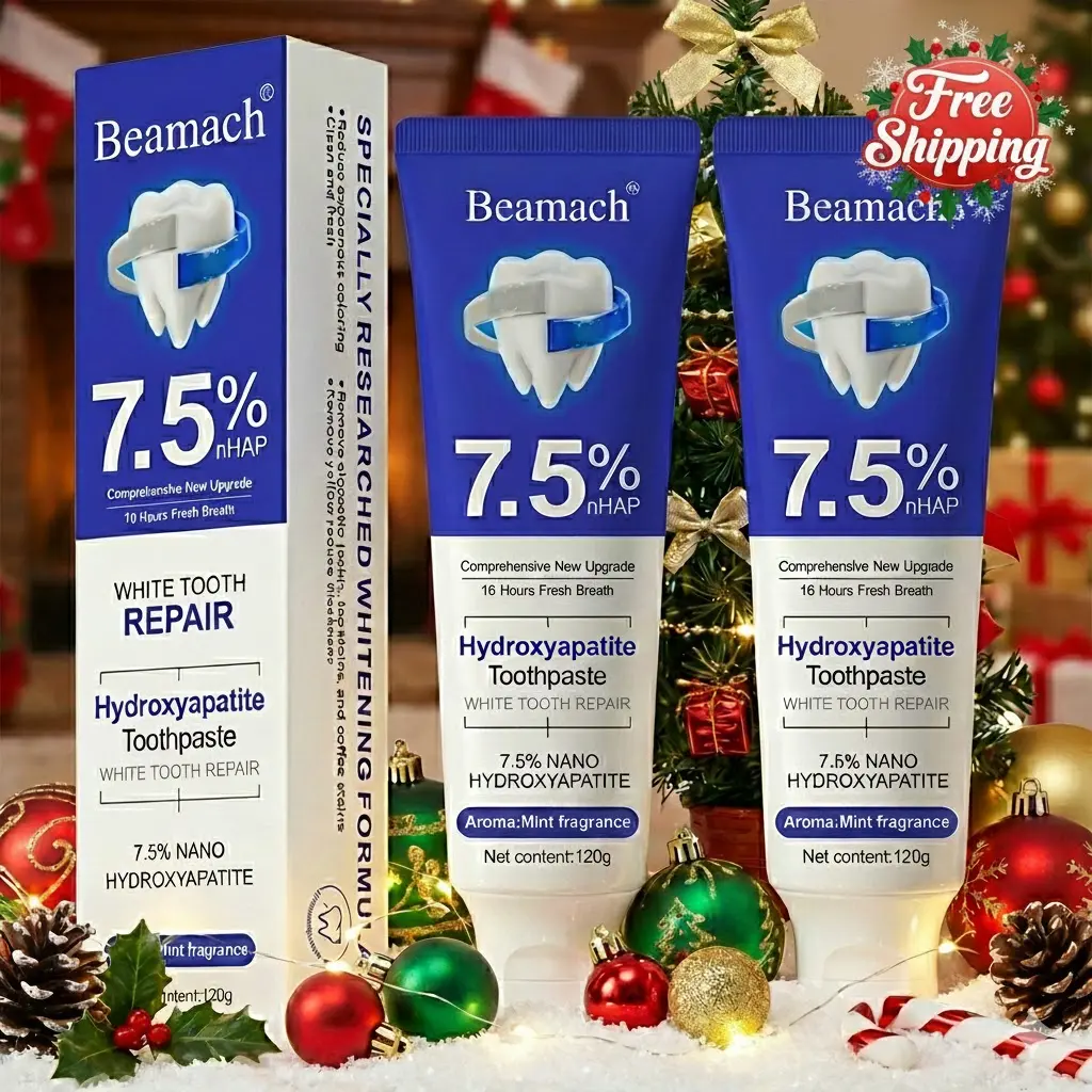 Beamach Fluoride-Free 7.5% Nano Hydroxyapatite Toothpaste 2PCS— for Enamel Repair & Gum Health - Gentle Mint Flavor tiktokshopspringglowup