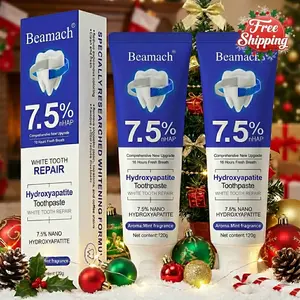 Beamach Fluoride-Free 7.5% Nano Hydroxyapatite Toothpaste 2PCS— for Enamel Repair & Gum Health - Gentle Mint Flavor