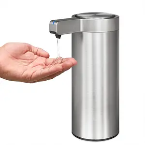 9 oz Automatic Soap Dispenser Stainless Steel with Sensor Infrared Electric IPX5 Waterproof USB-C Charging Motion Sensor for Kitchen & Bathroom 270ml Capacity