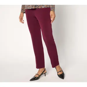 Susan Graver Modern Essentials Petite Liquid Knit Slim Pant