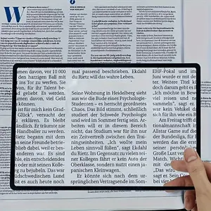 Transparent PVC Magnifying Bookmark, Full-Page Magnifier, Ultra-Thin Reading Aid for Elderly & Visually Impaired, Portable Page Holder