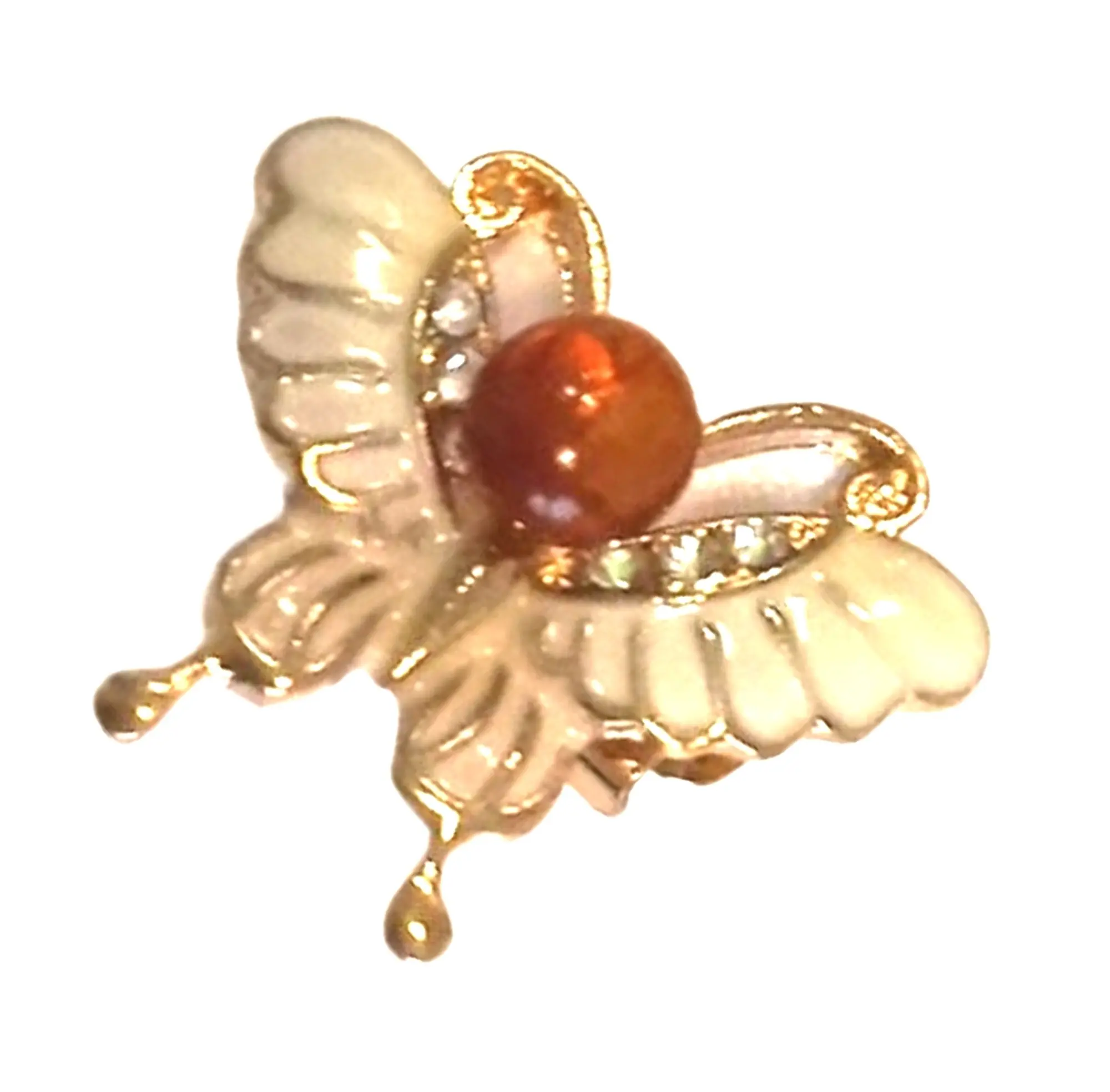 White Amber Butterfly Brooch — Made in USA | KIZIMA®, Collectibles, Baltic Amber, Romantic, Animals, Anniversary, Birthday, Butterfly Shape, Natural Variation
