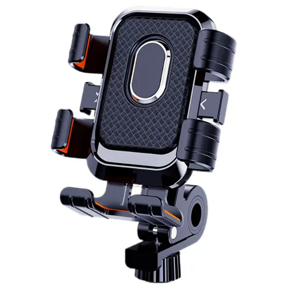 Handlebar Bicycle Phone Holder with Anti-Shake Stabilizer, 360° Rotating Clamp, 1-Hand Operation, Compatible with 4.5-7.1in Phones, Essential Ebike Accessory for Riding