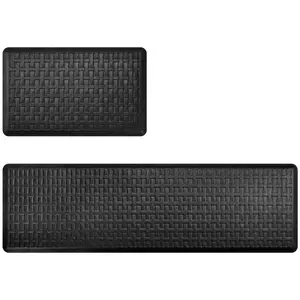 UKISS 2-Piece Kitchen Rug Set - Shock-Absorbing Anti-Fatigue, Waterproof, Non-Slip Standing Mats (18in×28in+18in×60in, 18in×28in+18in×40in)