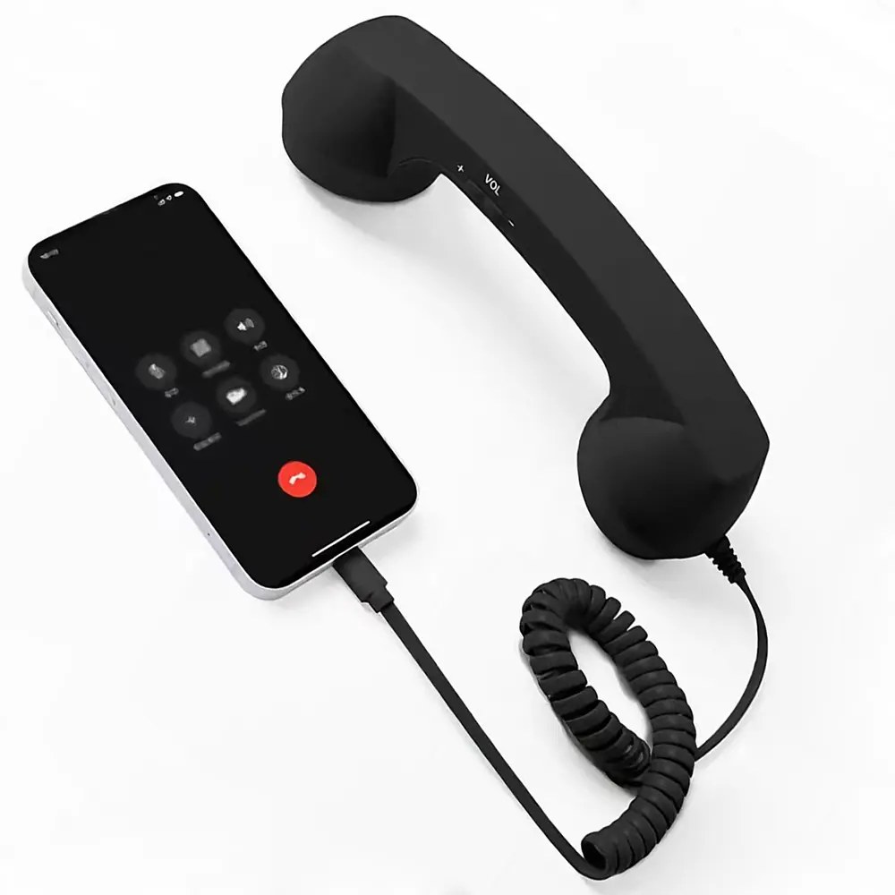 Usb-C Interface Retro Telephone Headset Receivers Headphones For Mobile Phone, Tablet, Laptop, Headset With Comfortable Call, USB-C Interface, With Answer Button, Suitable For Elderly Parents Mini Portable usb mobile phone receiver