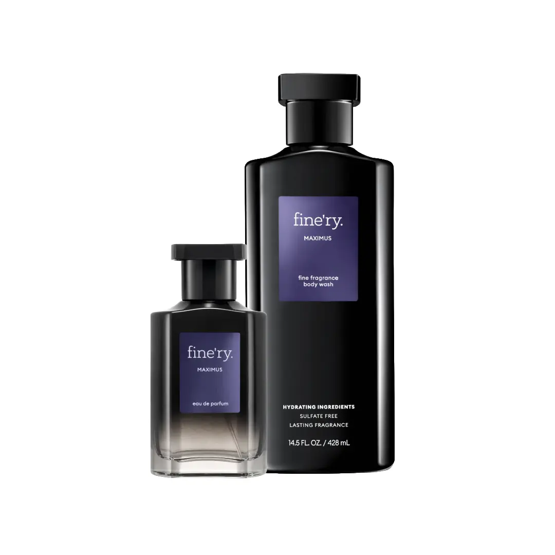 Men's Maximus Aroma Personal Care Set - 60ml EDP Fragrance, 14.5oz Body Wash for Daily Grooming, Smelling Good, Signature Scent, Body Care, Scented, Clary Sage, Midnight Violet, Adventure, Vetiver Woods, Scented Aroma