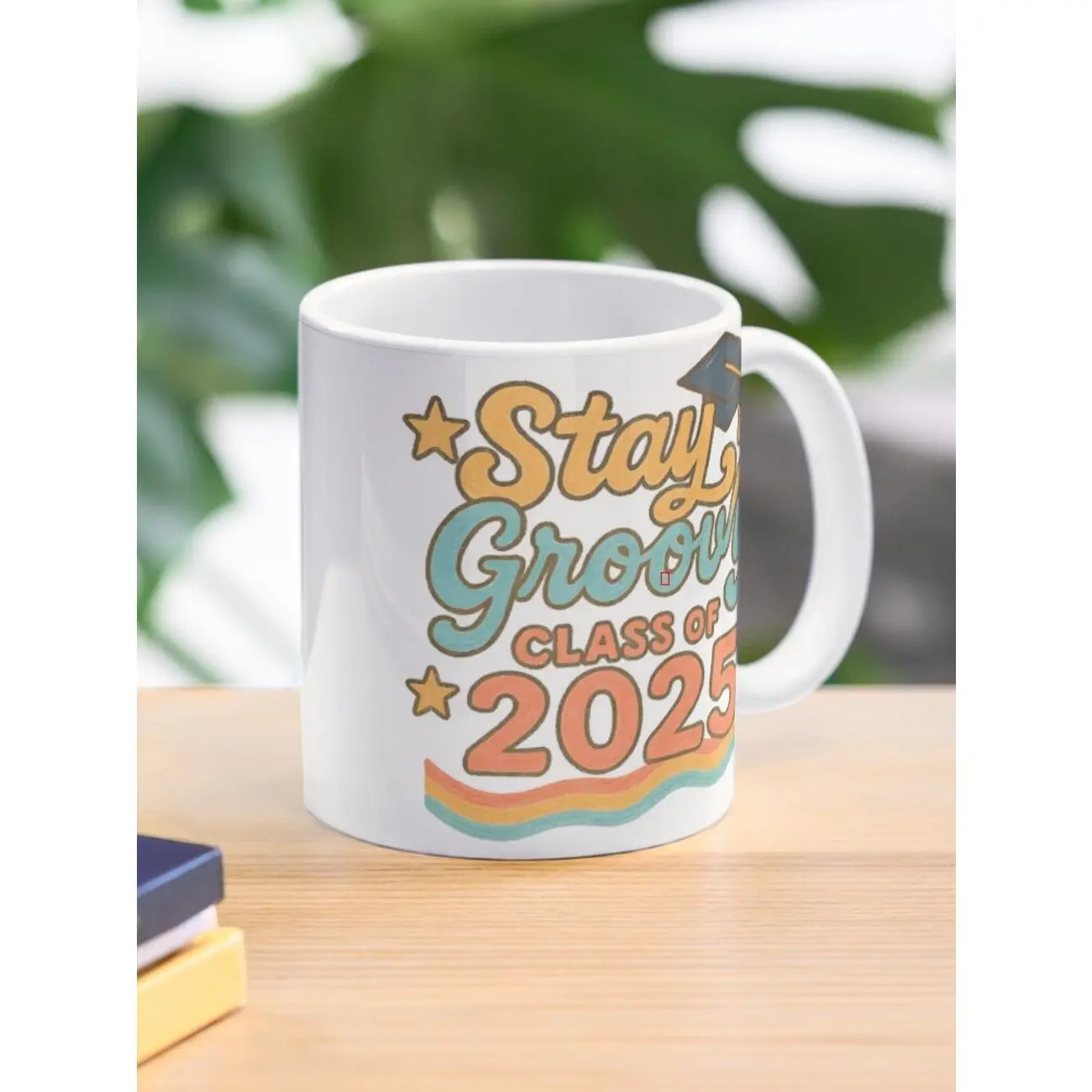 Stay Groovy Class of 2025 – Retro Graduation Design Coffee Mug Ceramic Funny Gift